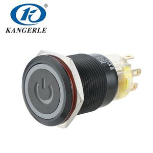 Electronic <strong>Illuminated</strong> <strong>Push</strong> <strong>Button</strong> Waterproof Black Metal <strong>Push</strong> <strong>Button</strong> Switch With Power LED 19mm Chinakel Led Metal <strong>Push</strong> <strong>Button</strong> - Product Image 5
