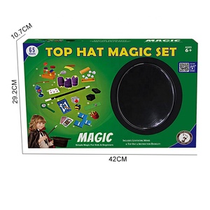 クラシックシルクハットマジックショーセット簡単学習マジックトリックキット65小道具と指示 - Product Image 5
