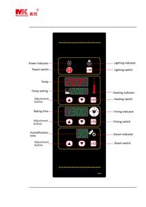 Meikong Chất lượng cao mk6782 kỹ thuật số Bảng điều khiển Lò nướng thương mại điều khiển nhiệt độ 220V 1C Độ chính xác Nhựa/Kim loại - Product Image 5
