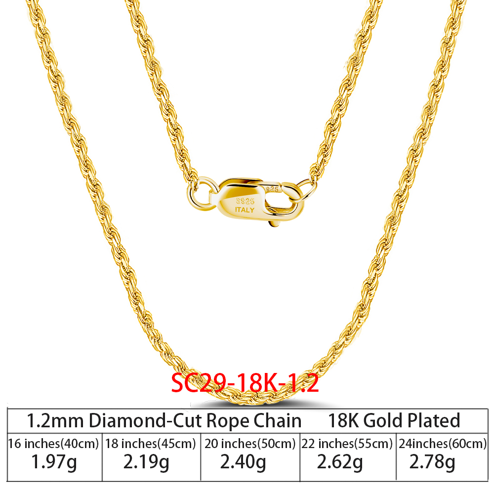 1.2mm-18K Gold Plated
