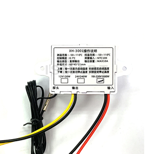 Controlador de temperatura <span class=keywords><strong>Digital</strong></span> LED, XH-W3001 de sonda de interruptor de Control de termostato 10A DC12V DC24V 110V /220V W3001 - Product Image 3
