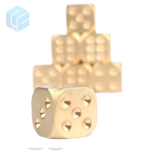 Brass kim loại rắn Xúc xắc tay đánh bóng thanh Nguồn cung cấp Món quà sáng tạo Mạt chược sàng hoạt động xúc xắc - Product Image 1