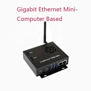 Dual Gigabit Ethernet Mini-Computer basierend auf Raspberry Pi Compute Modul 4 (NICHT enthalten), Metall gehäuse, mit Lüfter
