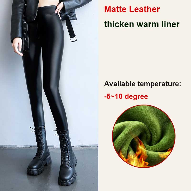 Matte Black Warmer leather leggings outfit
