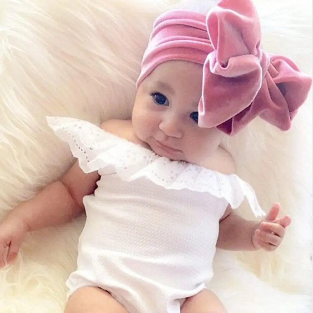 Moda güzel toptan ins sıcak satış renkli baskı büyük yay saç bandı aksesuarları güzel headbands için bebek