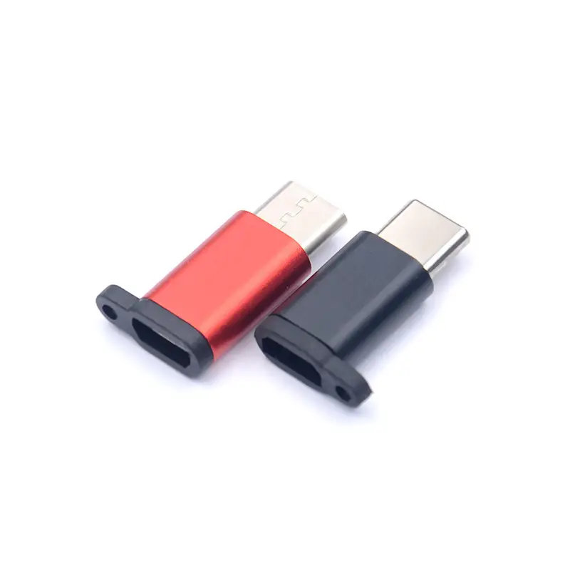 מיקרו USB נקבה לסוג C מתאם זכר ממיר מיקרו-B ל-USB-C מחבר כבל טעינה מתאם אביזרי טלפון