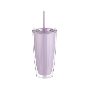 ถ้วยพลาสติกสองชั้นพร้อมหลอดความจุขนาดใหญ่ - Product Image 6