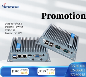 Ipctech J4125ミニLinux組み込みコンピュータ産業用コントロールパネルPC Intel Core I5 DDR3 RAMとHDD Fanless Box - Product Image 2