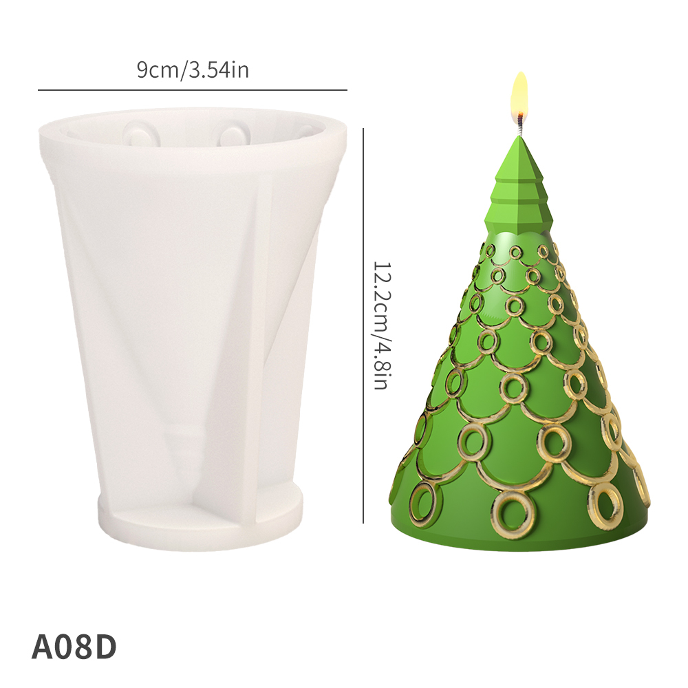 A08D Christmas Tree Mold White