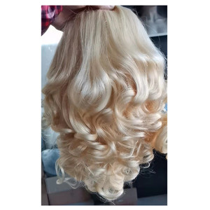 Renkli yarım Up yarım aşağı sarışın klip Upart U şekli kıvırcık İnsan 3/4 yarım U parçası saç peruk Ombre afro - Product Image 4