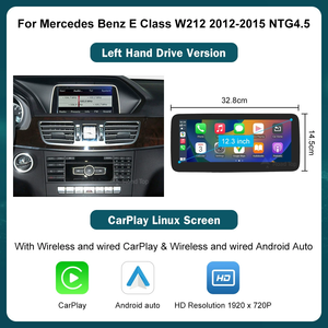奔驰W169 W176 W177 2012 2014 2018汽车多媒体屏幕NTG4.5 5.0全球定位系统CarPlay功能8GB随机存取存储器USB sd卡1年