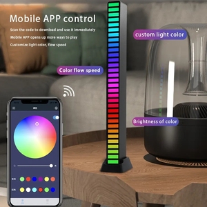 RGB lamba LED pikap ışık ses kontrol lambası ortam ışığı akıllı APP kontrol müzik ritim için oyun masaüstü ışık - Product Image 2