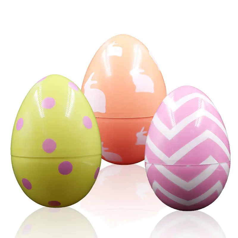 Huevo de Pascua brillante de plástico, varios colores, perfecto para la caza de huevos de Pascua/huevo sorpresa/caza de Pascua, venta al por mayor
