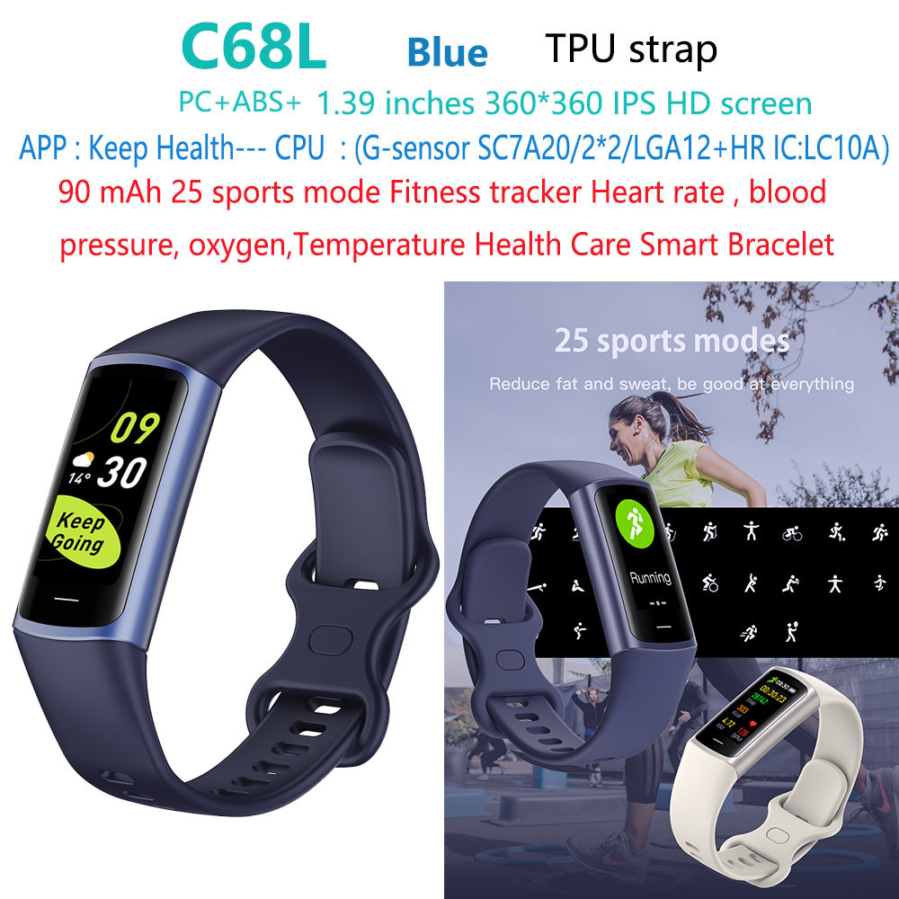 C68L-sport-fitness-tracker-bracelet-smart-watch azul