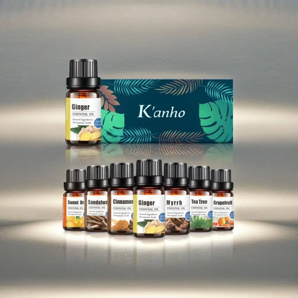 Kanho làm dịu dầu thảo dược tự nhiên Migraine Blend đau đầu hương thơm thư giãn dầu hương liệu căng thẳng cứu trợ cuộn trên thiết yếu