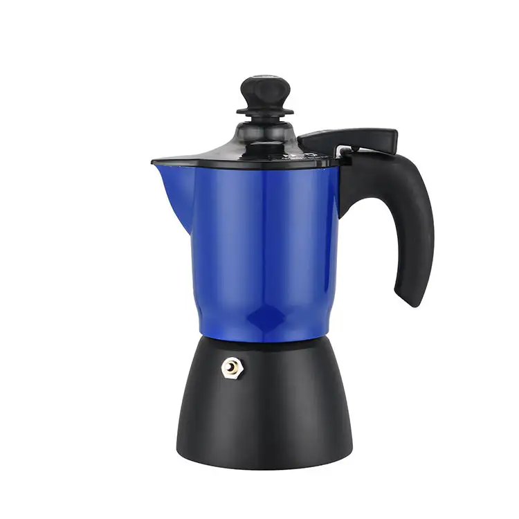 150ml thiết kế cổ điển du lịch xách tay cà phê Maker thương mại Moka nồi với nắp tùy chỉnh hệ thống sản xuất bia cho doanh nghiệp sử dụng