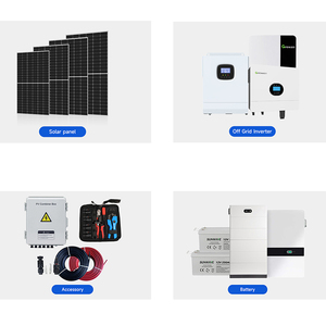 高效定制3KW 5KW 10KW Hygrid太阳能光伏电池板太阳能电池家用储能系统 - Product Image 6