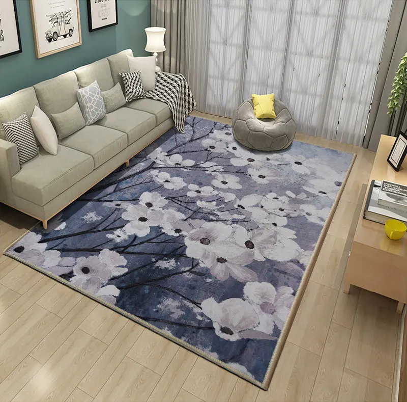 Пользовательский ковер из полиэстера, противоскользящий цветочный пол, коврики, 3d ковры для гостиной, коврики