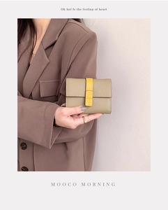 批发手工设计师女式短卡座PU钱包，女式简约时尚钱包 - Product Image 6