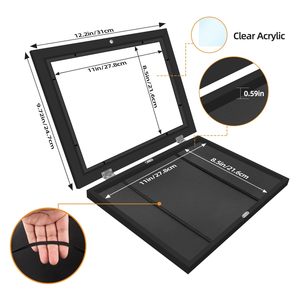 8.5x11 inch trẻ em tác phẩm nghệ thuật khung phía trước mở hình ảnh hiển thị khung màu đen có thể thay đổi sáng tạo cho trẻ em của các dự án nghệ thuật - Product Image 2