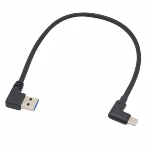 High Quality Left Angle Fast Charger <strong>Usb</strong> Type c Adaptor 3.0-<strong>Usb</strong> a to <strong>20cm</strong> Type c Cable <strong>Usb</strong> a 3.0 to c 90 Degree Left-angle Elbow
