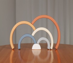 Cheap Price Children Educational <strong>Rainbow</strong> Stacking Toy Baby Wooden <strong>Rainbow</strong> Stacking Blocks Tower - Product Image 6
