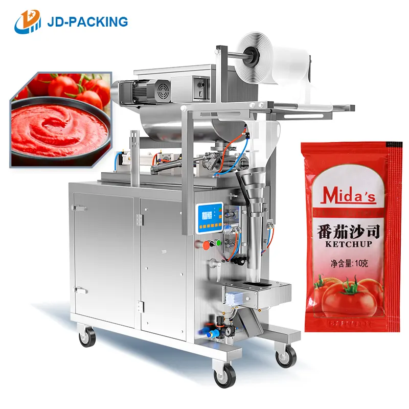 U shape Hopper automatic vertical liquid chocolate filling sealing machine with mixer