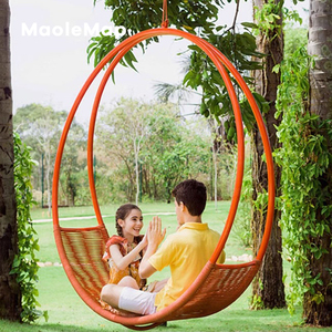Net kırmızı açık salıncak chairNordic villa bahçe salıncağı rocker eğlence balkon asılı sepet hasır asılı sandalye - Product Image 4