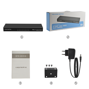 FJ-8UK FJGEAR即插即用8进1出1920*1440手动8端口VGA Usb Kvm交换机USB2.0版本VGA KVM交换机 - Product Image 6