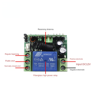 Long Range 433MHz HF-Sender Empfänger 1-Kanal-Luftmaus mit 1 4 Tasten DC12V-Fernbedienungsschalter Metall material