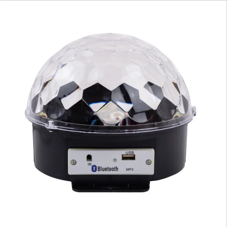 Bola mágica de cristal LED, lámpara de escenario con USB, altavoz de música azul, luz láser para DJ, KTV, discoteca, luces de fiesta