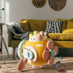 6-in-1 yeni stil karikatür tavşan meşgul topu Montessori çok fonksiyonlu eğitici oyuncak kids 'plastik Hexahedron el kavrama oyuncak - Product Image 2