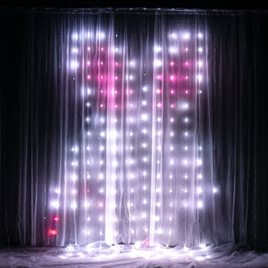Cortina de luces Led RGB con Control por aplicación, iluminación inteligente, decoración navideña, IP65, personalizada, para bodas - Product Image 2