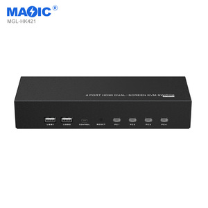 4x2 otomatik HDMI Kvm anahtarı 4K 60Hz çift monitör KVM HDMI genişletilmiş ekran KVM anahtarı 4 2 out dizüstü oyun konsolu için - Product Image 2