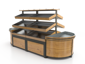 Thương mại Heavy Duty kim loại & gỗ Rack hiển thị cho siêu thị siêu thị tiện lợi hàng tạp hóa Trái Cây Rau cửa hàng thiết bị - Product Image 6