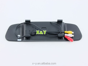 Safety Driving 2 Ways <strong>RCA</strong> <strong>Input</strong> <strong>LCD</strong> Screen 12V-24V Universal Mount Clip-On <strong>Display</strong> 4.3&quot; Vehicle Rear View Mirror Car Monitor - Product Image 6