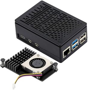 Estuche Aismartlink para Raspberry Pi 5 Pi 5 Estuche ABS con Pi 5 Active Cooler Negro - Product Image 1