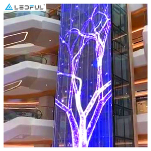 Display del modulo Mesh trasparente HD schermo pubblicitario in vetro trasparente a LED 3D - Product Image 5