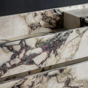 Compatto in marmo Vanity Viola Calacatta risparmio di spazio elegante bagno mobili - Product Image 6