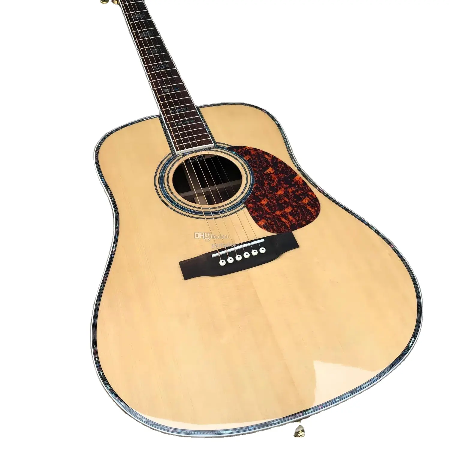 ध्वनिक गिटार, 41'' 45 डी 20 फ्रेट्स पर्ल इनले ईक्यू के साथ, शीर्ष ठोस स्प्रूस, तरफ गुलाब की लकड़ी