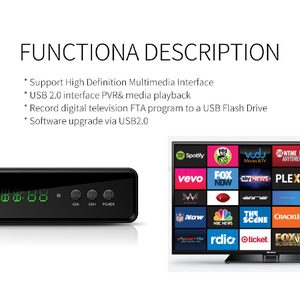 DVB-T2 H.265 H.264 HEVC Dvbt2 STB พร้อมตัวถอดรหัสทีวี10bit Tdt Tnt เอทเน็ตเอาท์พุท Dvb T2กล่องรับสัญญาณสำหรับอิตาลี - Product Image 5