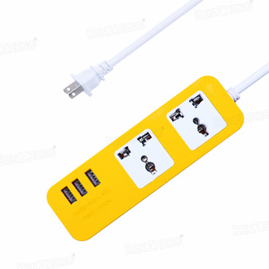 3 USB portu ve 2 yolu ile özelleştirilmiş çok fiş priz evrensel uzatma kablosu turuncu güç şeridi endüstriyel için - Product Image 1