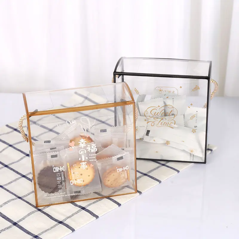 High Quality Clear PVC And PET Plastic Packing Gift Box With Clear Window Handle