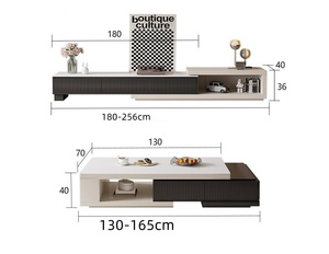 יוקרה מודרני שיש מרובע mdf שולחן קפה טלוויזיה לעמוד להגדיר רהיטים לבית מגורים