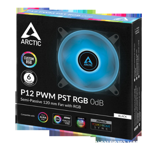 For ARCTIC P12 PWM Case Fan 120mm RGB LED <strong>Optimized</strong> Static Pressure 0-2000 RPM 12V 4 Pin for <strong>Computer</strong> Case Black - Product Image 1