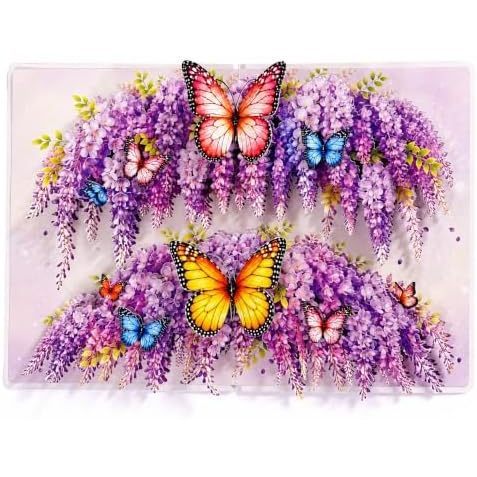 Glicina con mariposas