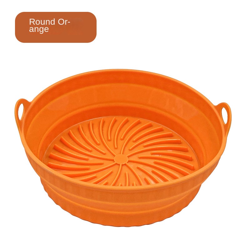 Assiette à frire ronde pliante orange