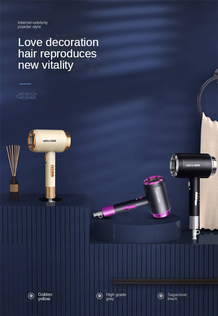 Source factory salon negative ion hair dryer 1200W high-power hot and cold Professional hair dryer home travel drop shipping