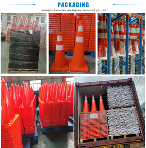 Chất lượng PVC nón giao thông cho an toàn đường bộ cao su phản chiếu giao thông đường nón với vòng - Product Image 5