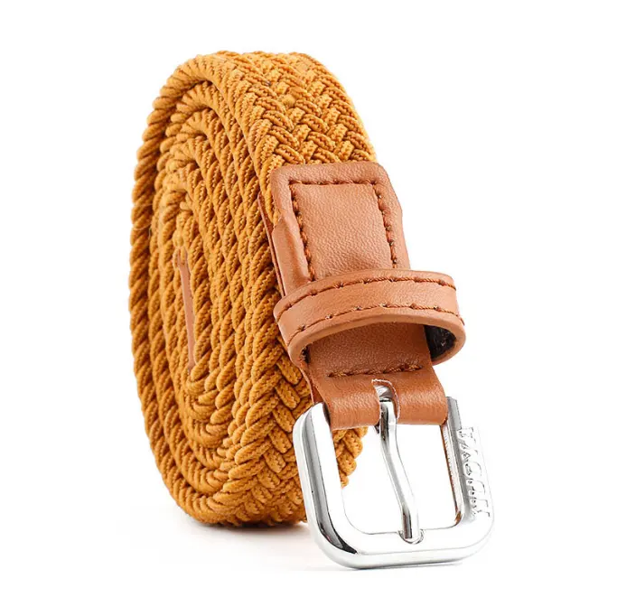 Cinturón trenzado informal para niños, cinturón elástico liso Unisex para padres e hijos